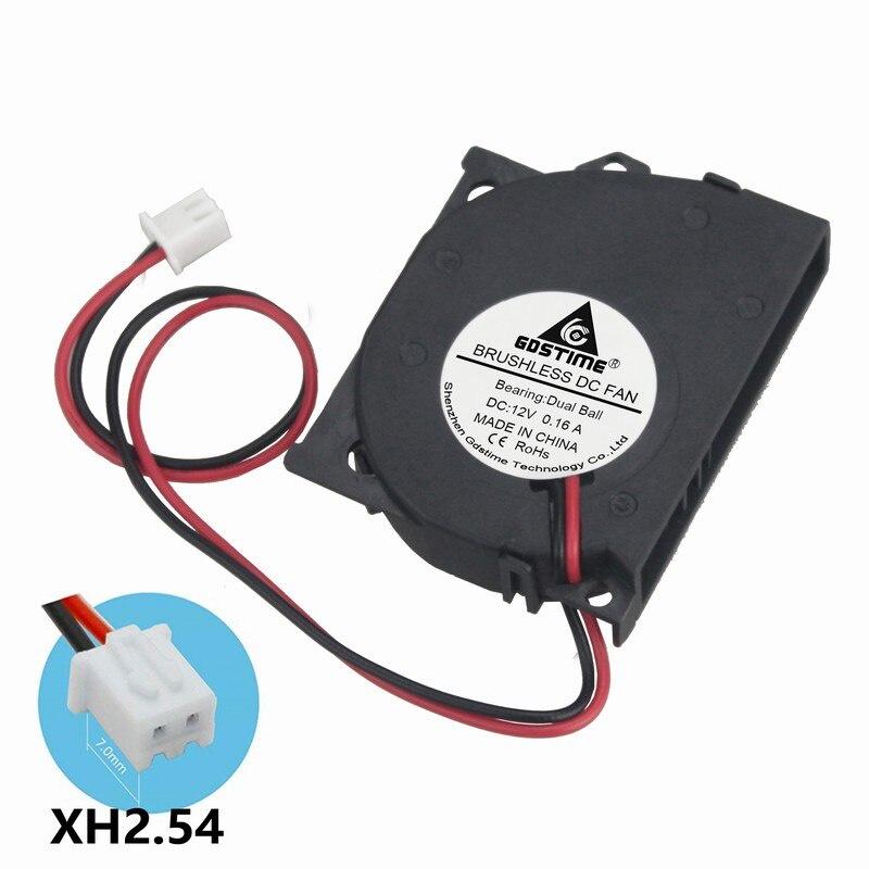 1 Pcs Gdstime 5010B 5cm Ventilation Blower DC 12V Ball Bearing 50*10mm Brushless Cooling Turbine Exhaust Fan 50mm x 40mm x 10mm