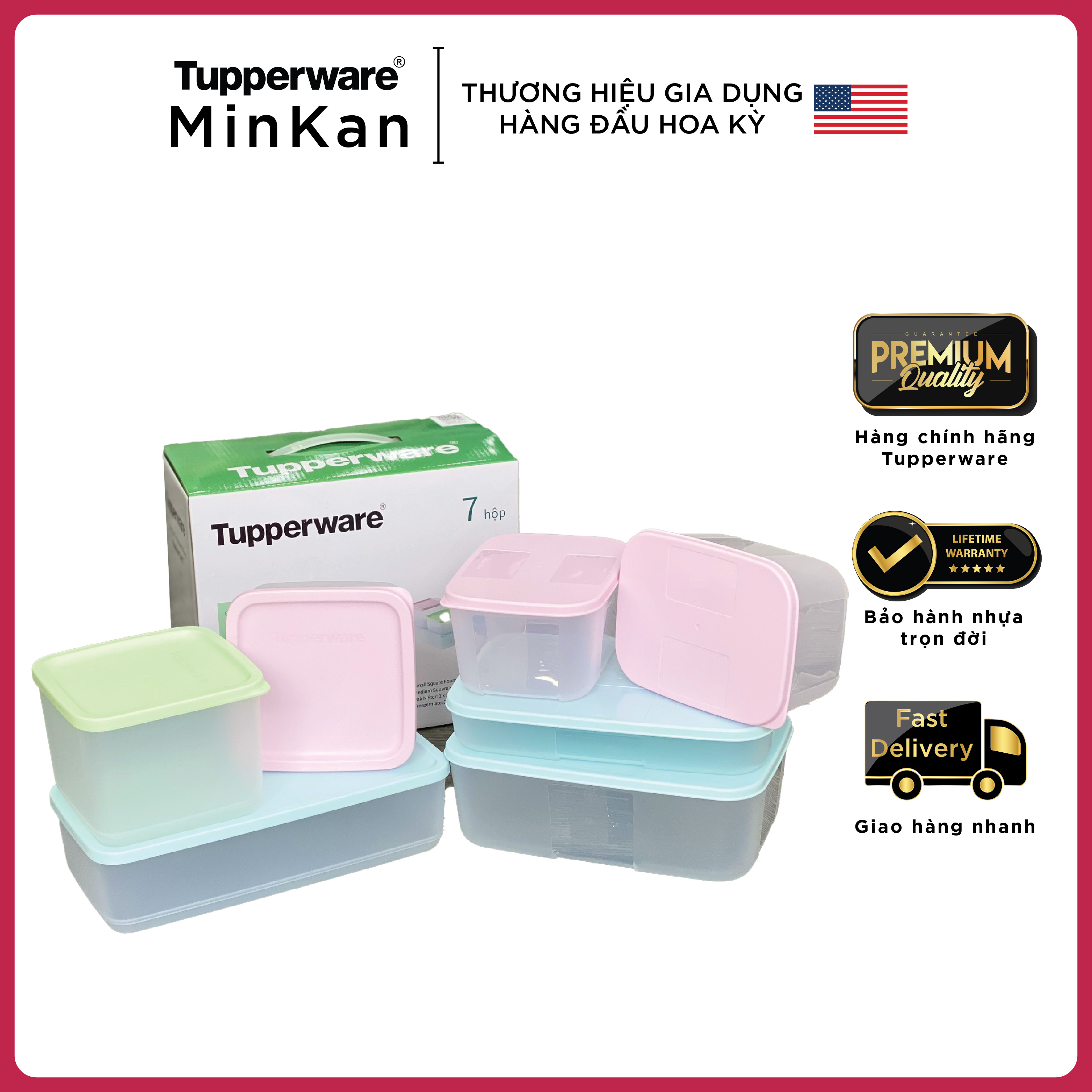 Bộ hộp trữ đông và trữ mát Tupperware Marine