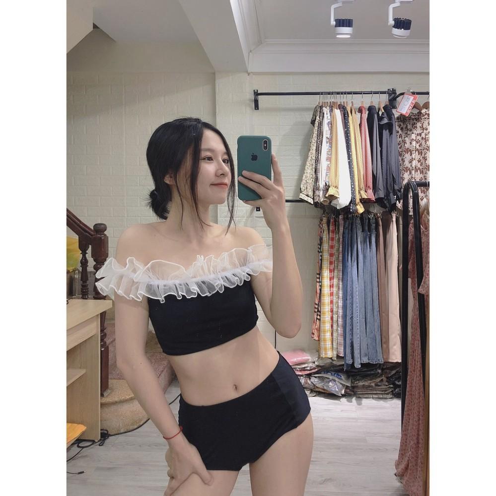 freeship Bikini hai mảnh bèo trăng nữ tinh siêu đẹp mặc đi biển đi bơi hot ( Có video quay thật)