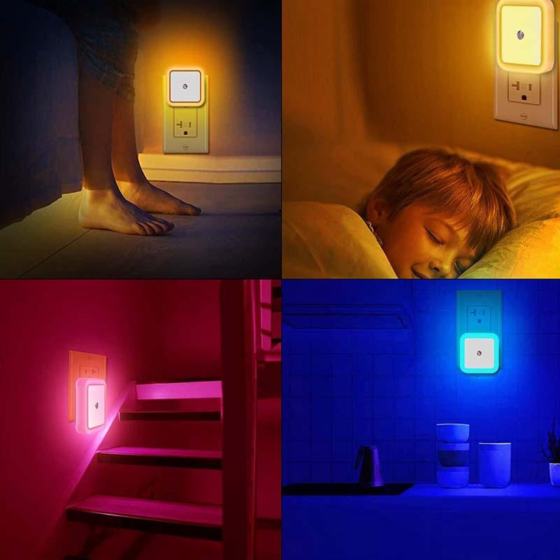 Đèn ngủ cảm biến ánh sáng siêu thông minh cắm và chạy phù hợp cho phòng tắm/ nhà bếp/ phòng ngủ trẻ em và người lớn