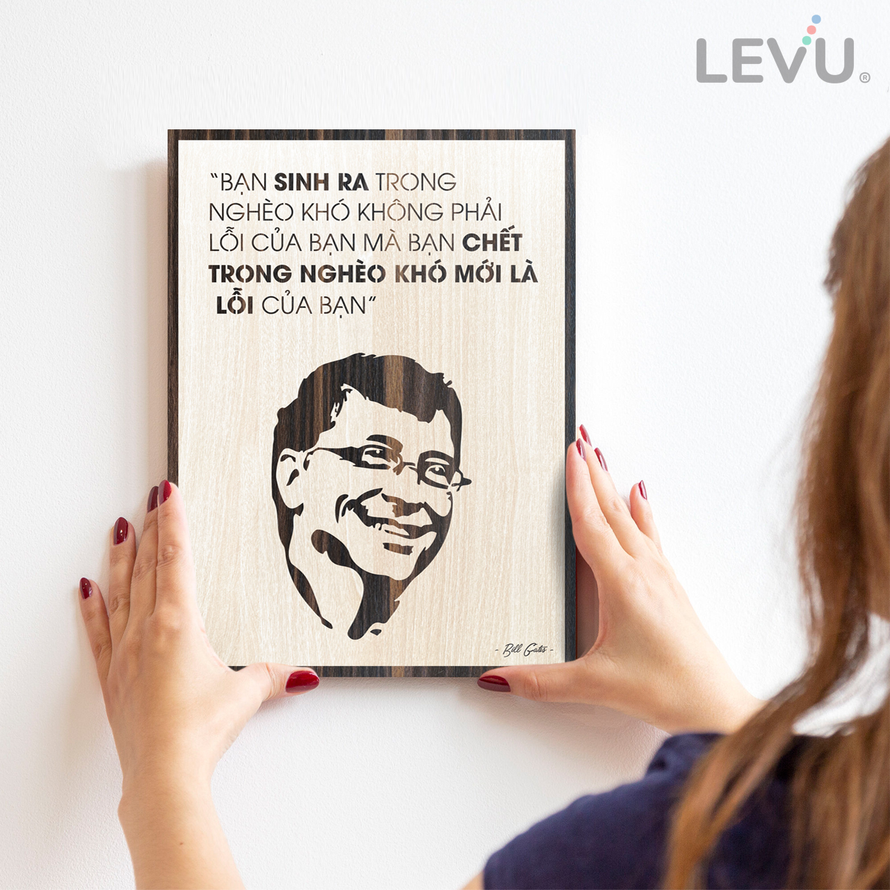 Tranh tạo động lực khởi nghiệp startup lời khuyên của Bill Gates LEVU NT05