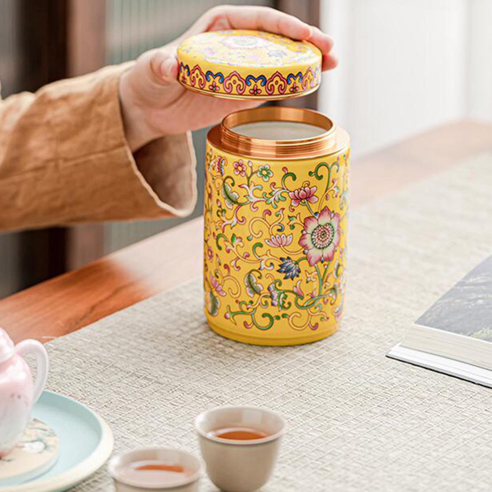 Temple Ginger Jar Tea Canister Decoration Versatile Tea Storage Jar with Lid