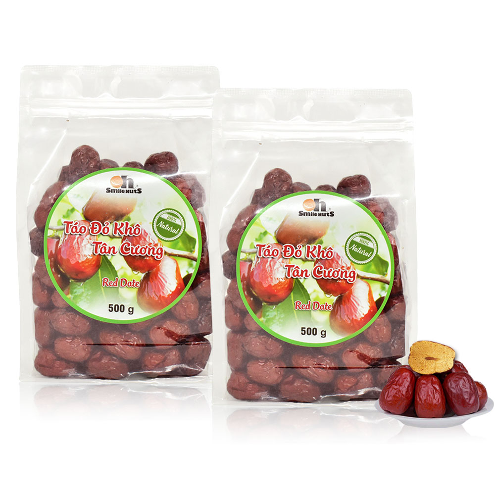 Combo 2 Túi Táo Đỏ Khô Tân Cương Smile Nuts 500g