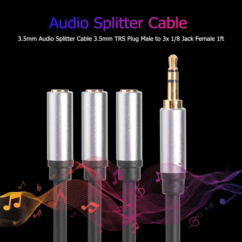 Cáp Chia Âm Thanh 3.5mm 3.5mm TRS Sang 3x 1 / 8 Jack CắM 1ft