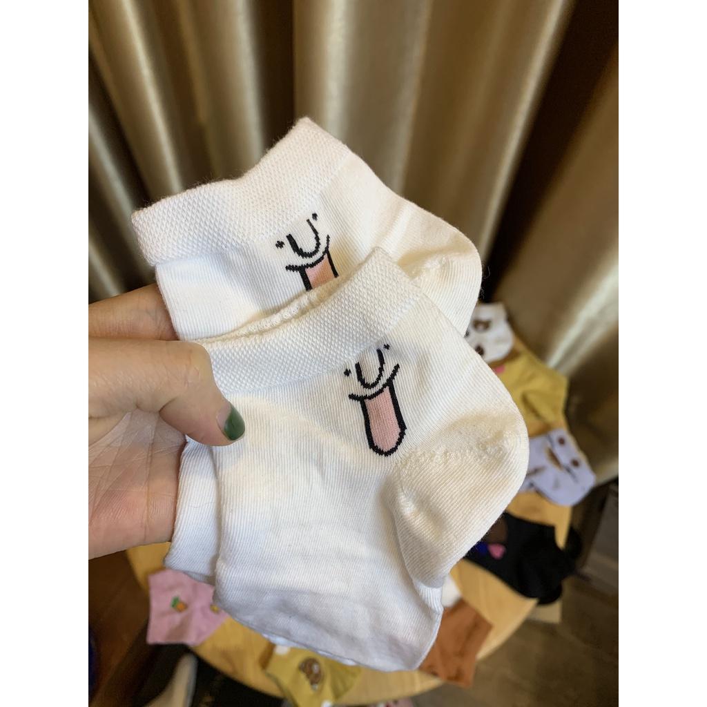 Tất vớ nữ cổ ngắn chất cotton phong cách Hàn Quốc