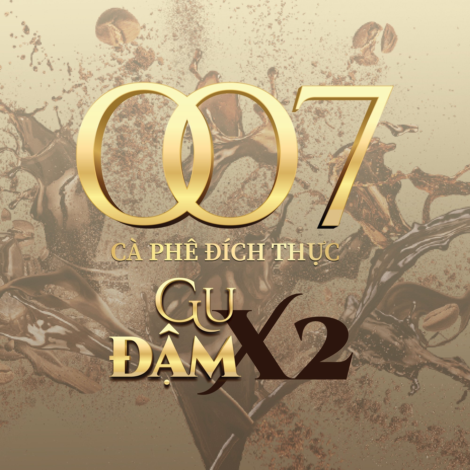 Cafe Hòa Tan 007 3in1 Gu đậm X2 10 Gói – 180gr
