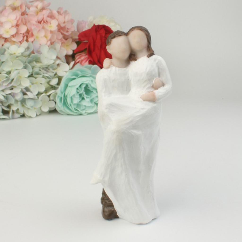 Sweet Wedding Cake Topper Figure Bride &amp; Groom Couple Bridal Decors Lovely