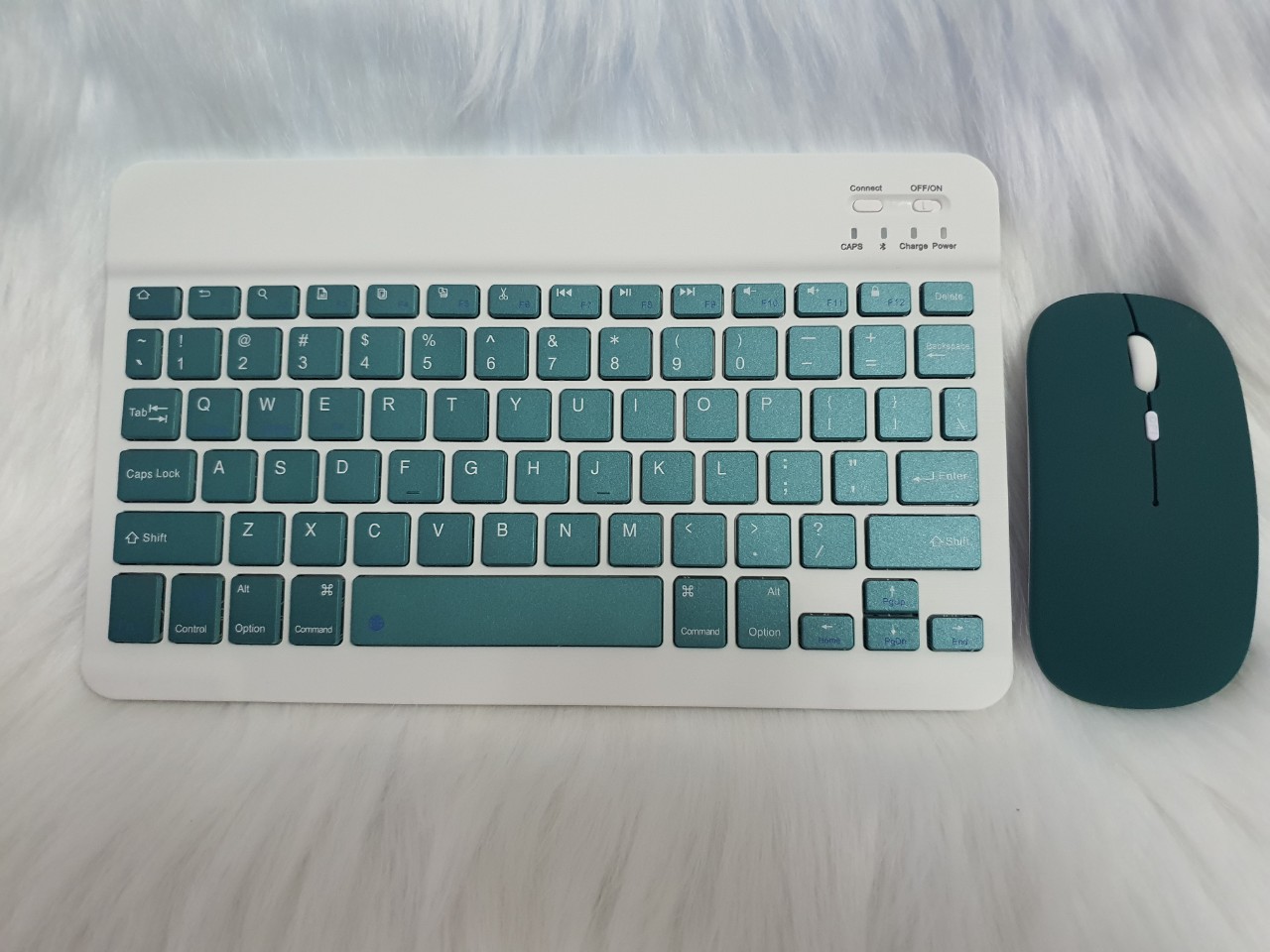 Combo chuột và bàn phím Bluetooth mini không dây, dùng cho máy tính, laptop, máy tính bảng, điện thoại - Hàng chính hãng
