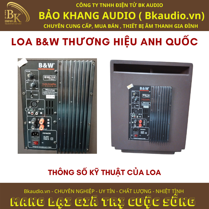 Loa sub ( loa trầm ) SW12PLUS. Loa thương hiệu B&amp;W ( Anh quốc ). Msp : SPL&amp;A-03