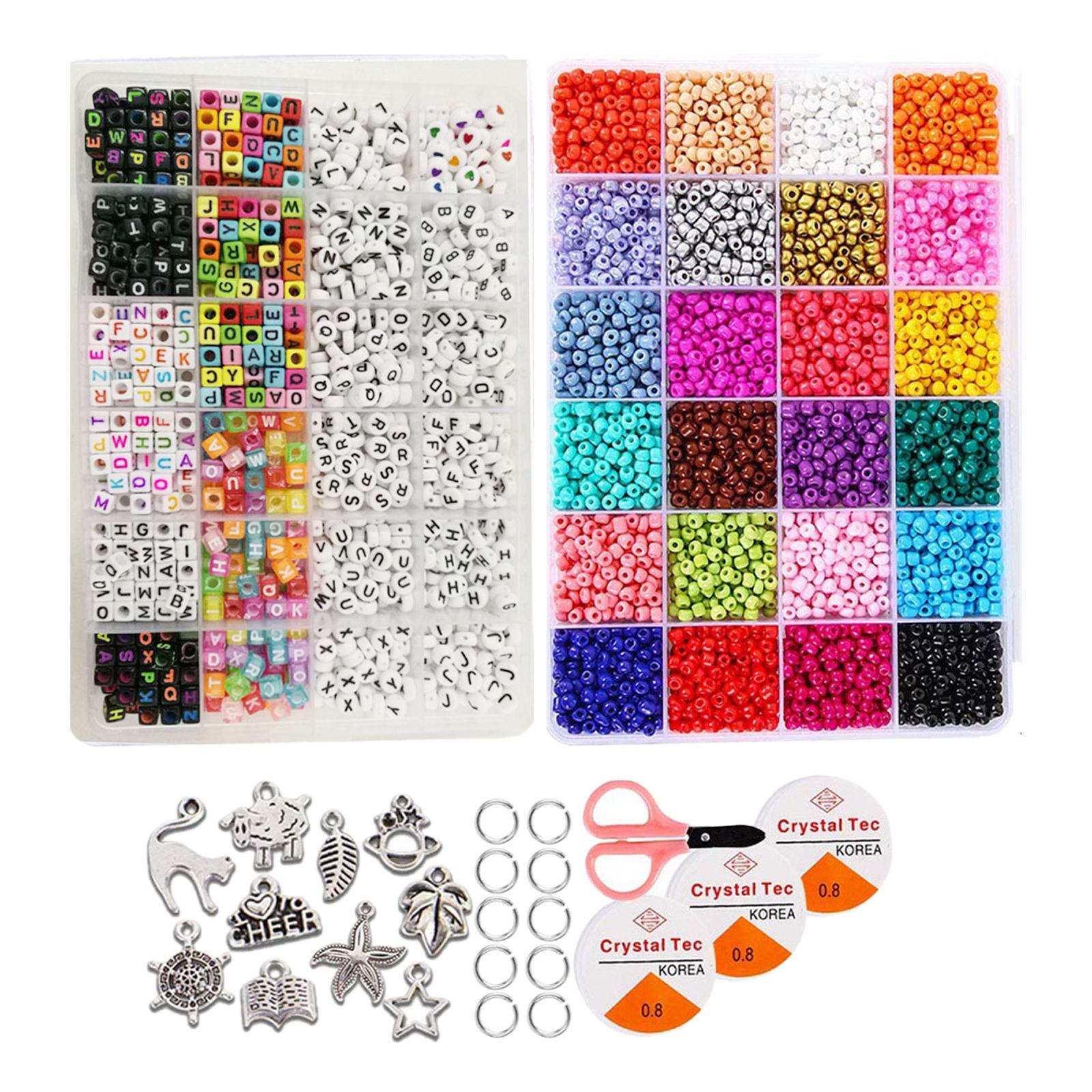 Glass Seed Beads Loose Scissor DIY Bracelets Jewelry Making Finding Supplies