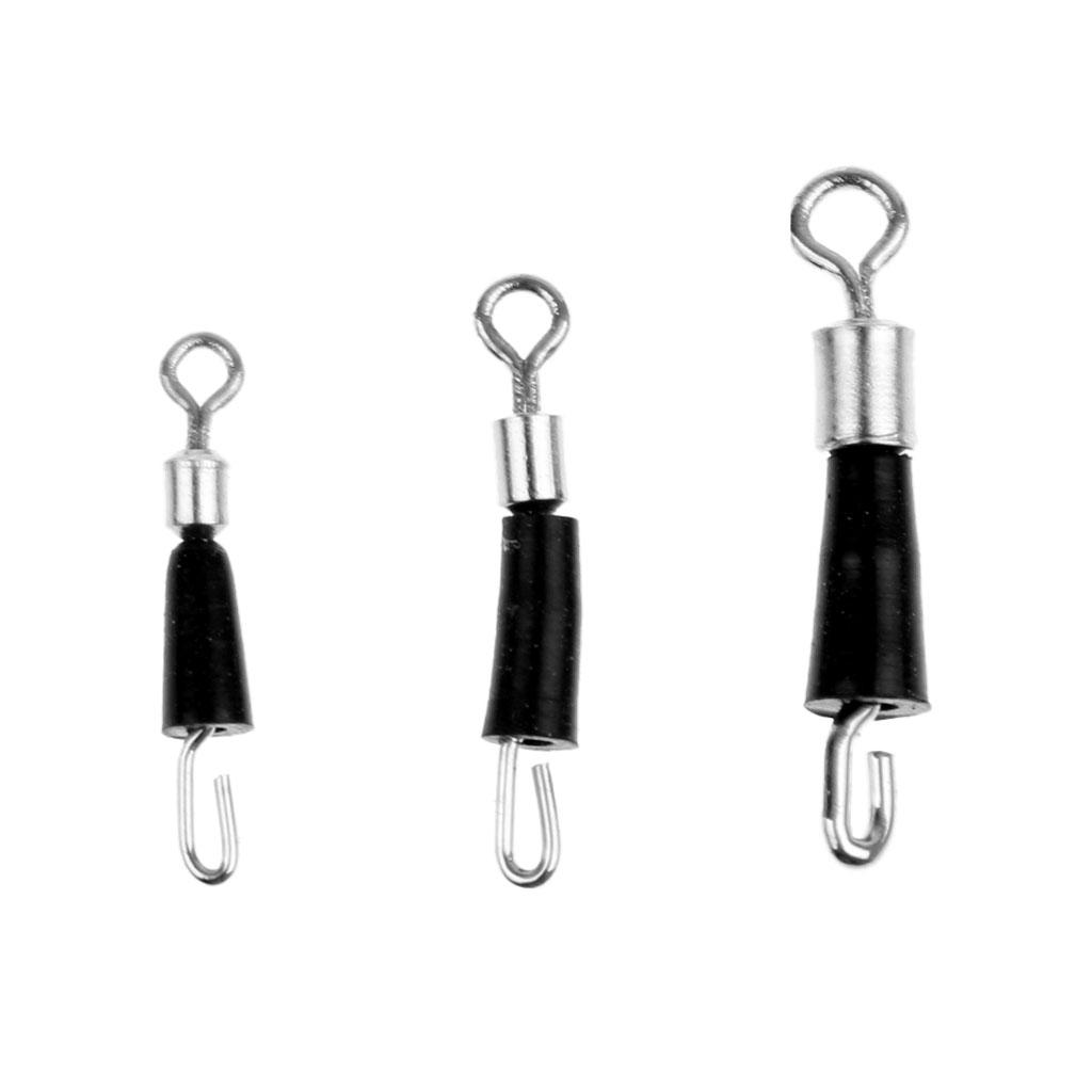 300PCS Stainless Quick Change Sub-line Ring Fast Link Connector Fishing Swivels