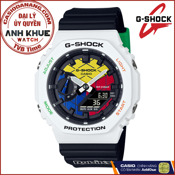 Đồng hồ nam dây nhựa Casio G-Shock chính hãng Anh Khuê GAE-2100RC-1ADR (45mm)