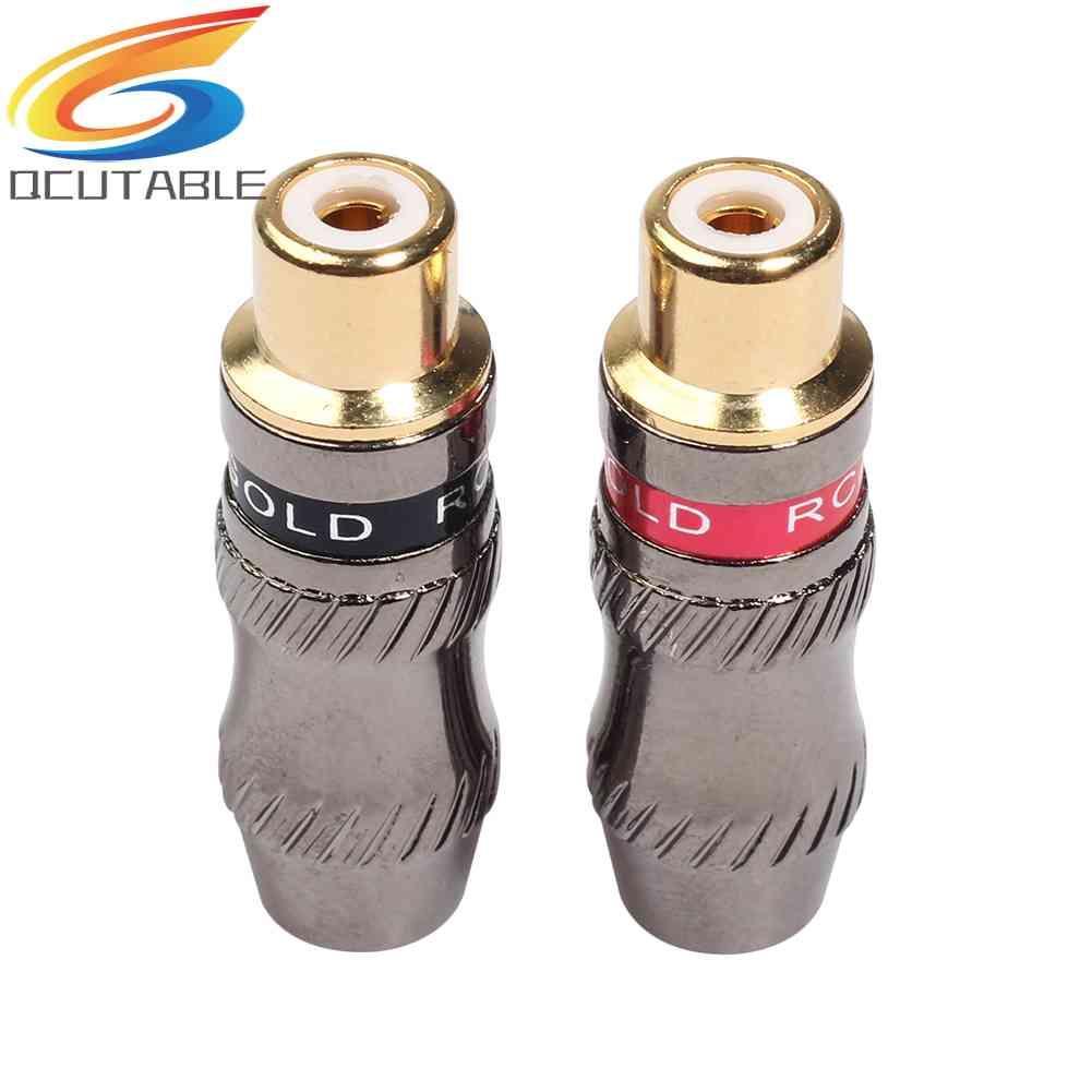 1 Cặp Jack Cắm Âm Thanh RCA Mạ Vàng