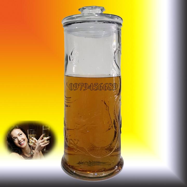 Bình thủy tinh trụ rồng không vòi