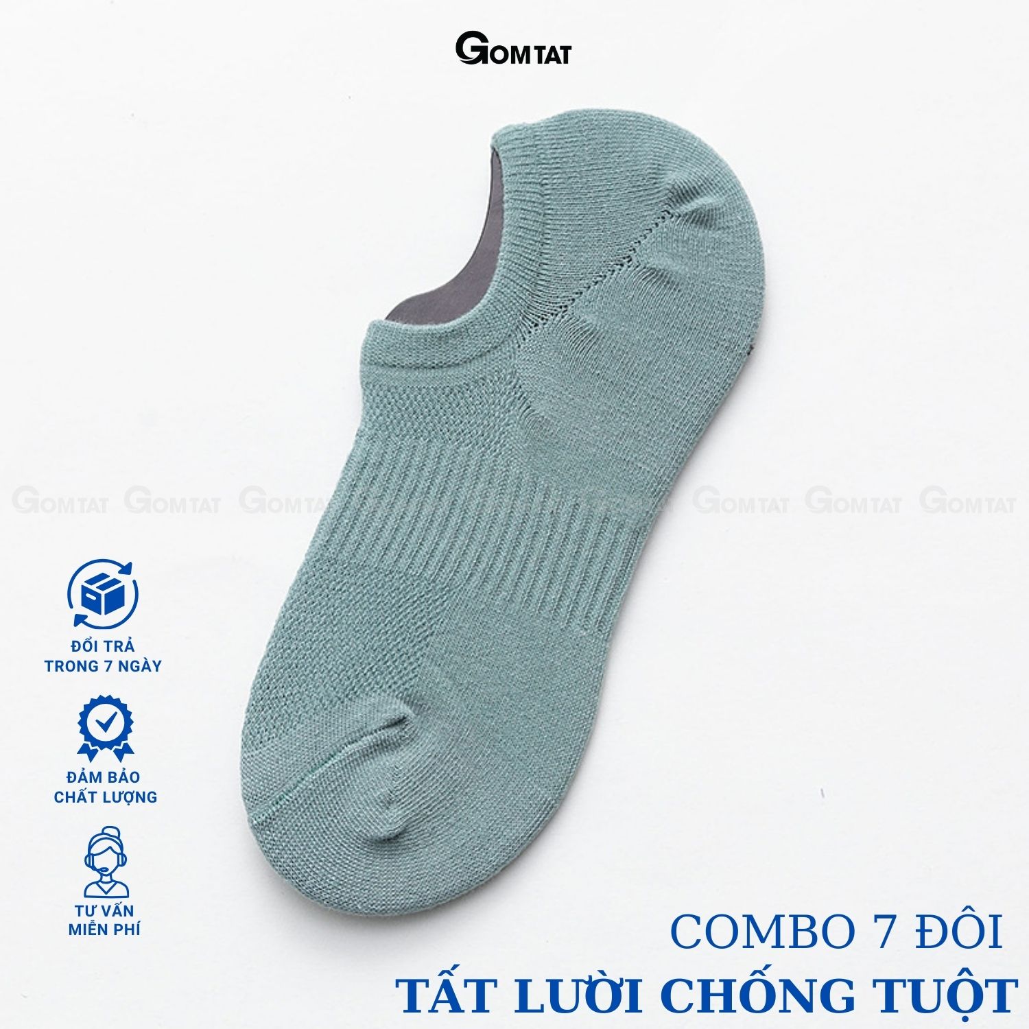 Combo 7 đôi tất nam đi giày lười, tất lười nam chất liệu cotton êm mềm mịn mát, cực êm chân - HAI-MIA-1401-CB7