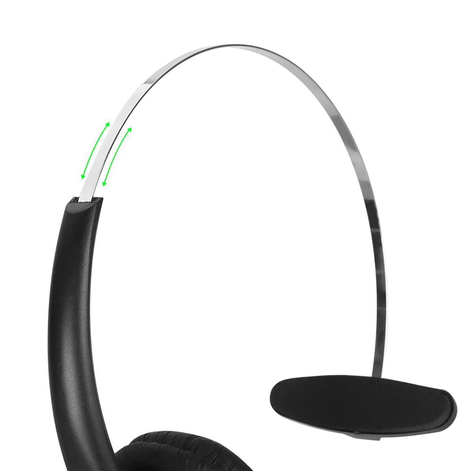 USB Computer Headset Rotating Microphone Comfortable for Call Center