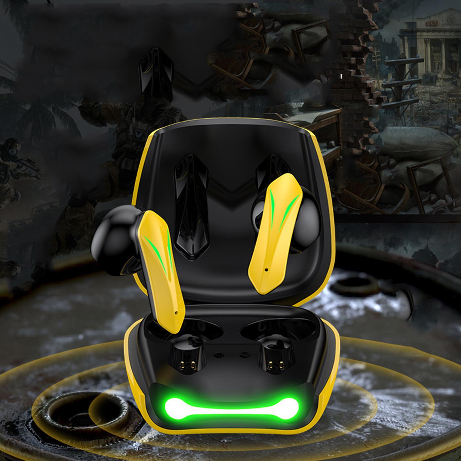 Stereo Bass Gaming Headphone Adjustable Mic yellow