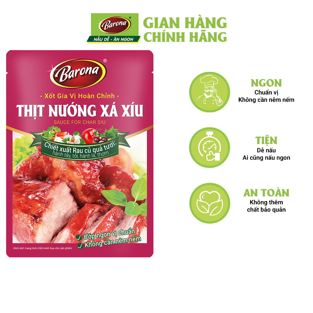 Xốt Gia Vị Hoàn Chỉnh BARONA - Thịt Nướng Xá Xíu 80g