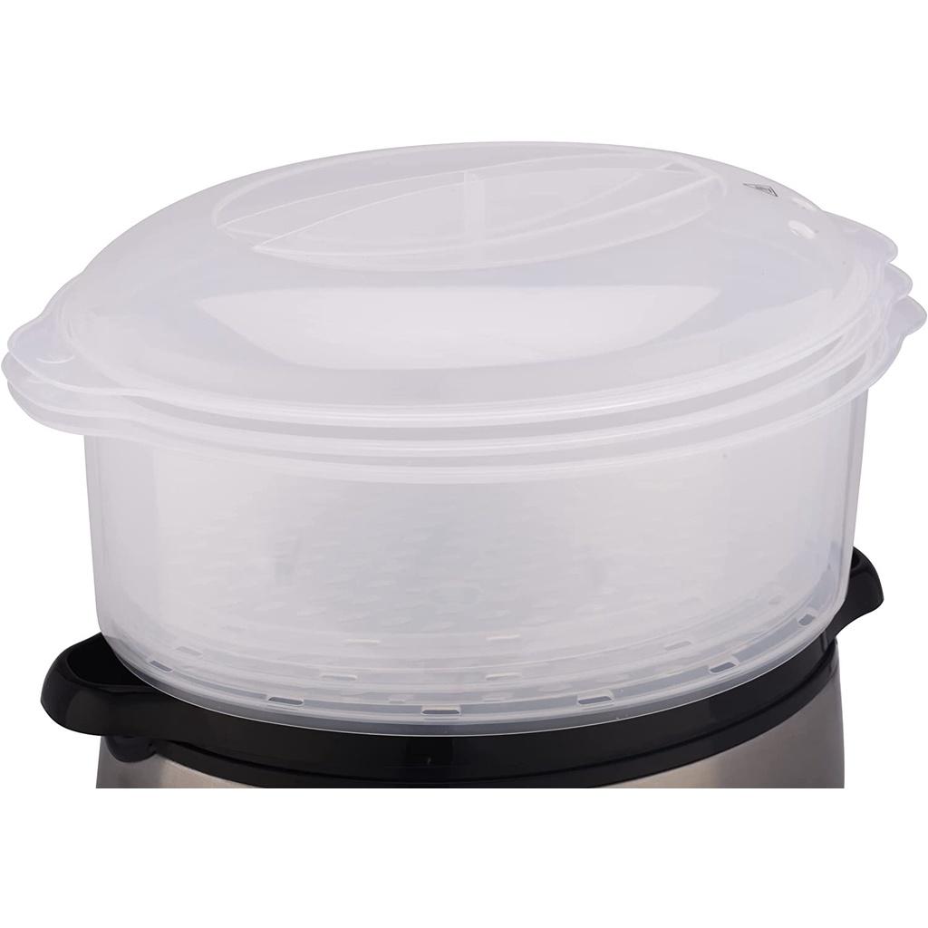 Nồi Hấp Rau Củ 3 Tầng RUSSELL HOBBS, Nồi Hấp Trứng, Công Suất 800W, Dung Tích 9L, Nhập Đức, BH 12 Tháng