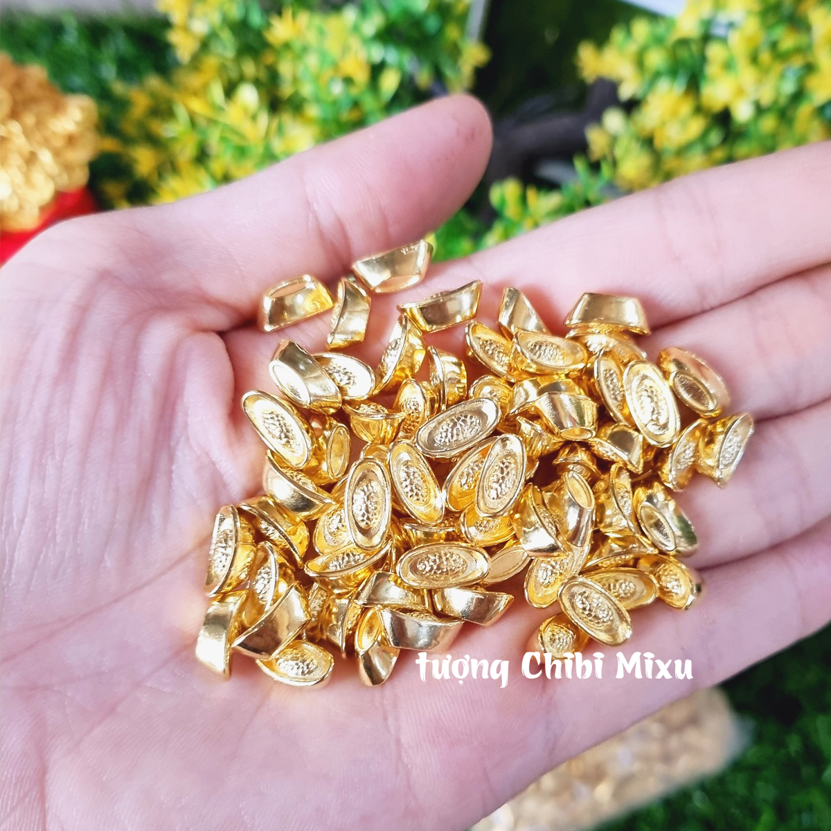 Dĩa vàng Tài Lộc may mắn 22K - 25K phong thủy Giàu có Quà tặng Đồ trang trí, tân gia