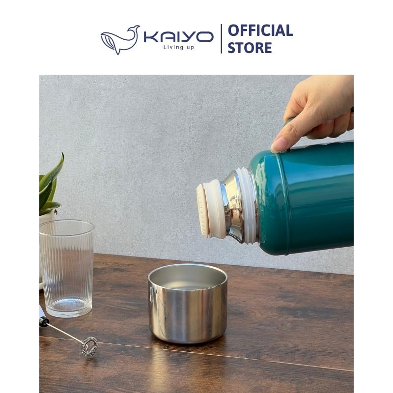 Phích giữ nhiệt hai lớp Kaiyo, chất liệu inox 304, dung tích 2,2 lít, màu xanh cổ vịt [KSV22BLUE]