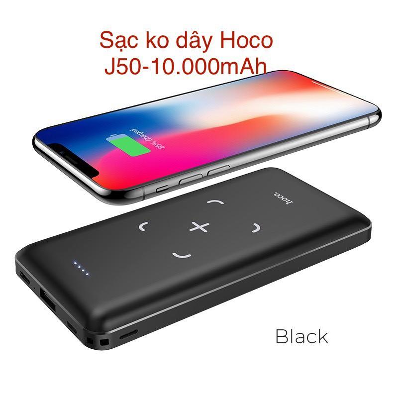 Pin Sạc Dự Phòng Hoco J50-10.000mAh-Sạc Không Dây J50,HÀNG CHÍNH HÃNG