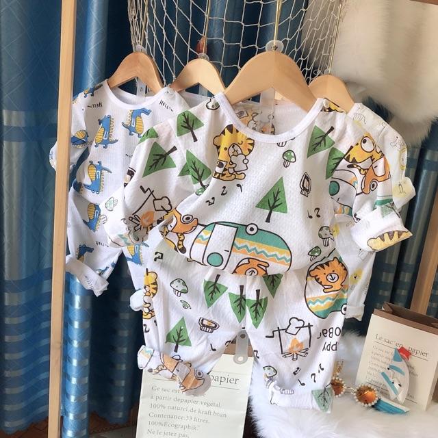 BỘ COTTON THÔNG HƠI DÀI TAY CHO BÉ TRAI \ BÉ GÁI