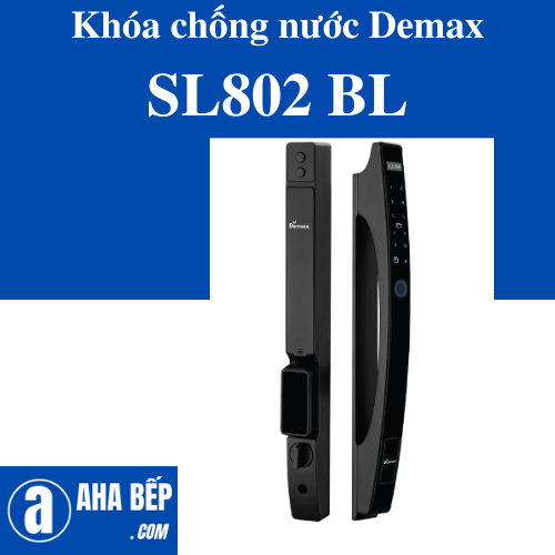 Khóa cửa chống nước Demax SL802 BL. Hàng Chính Hãng