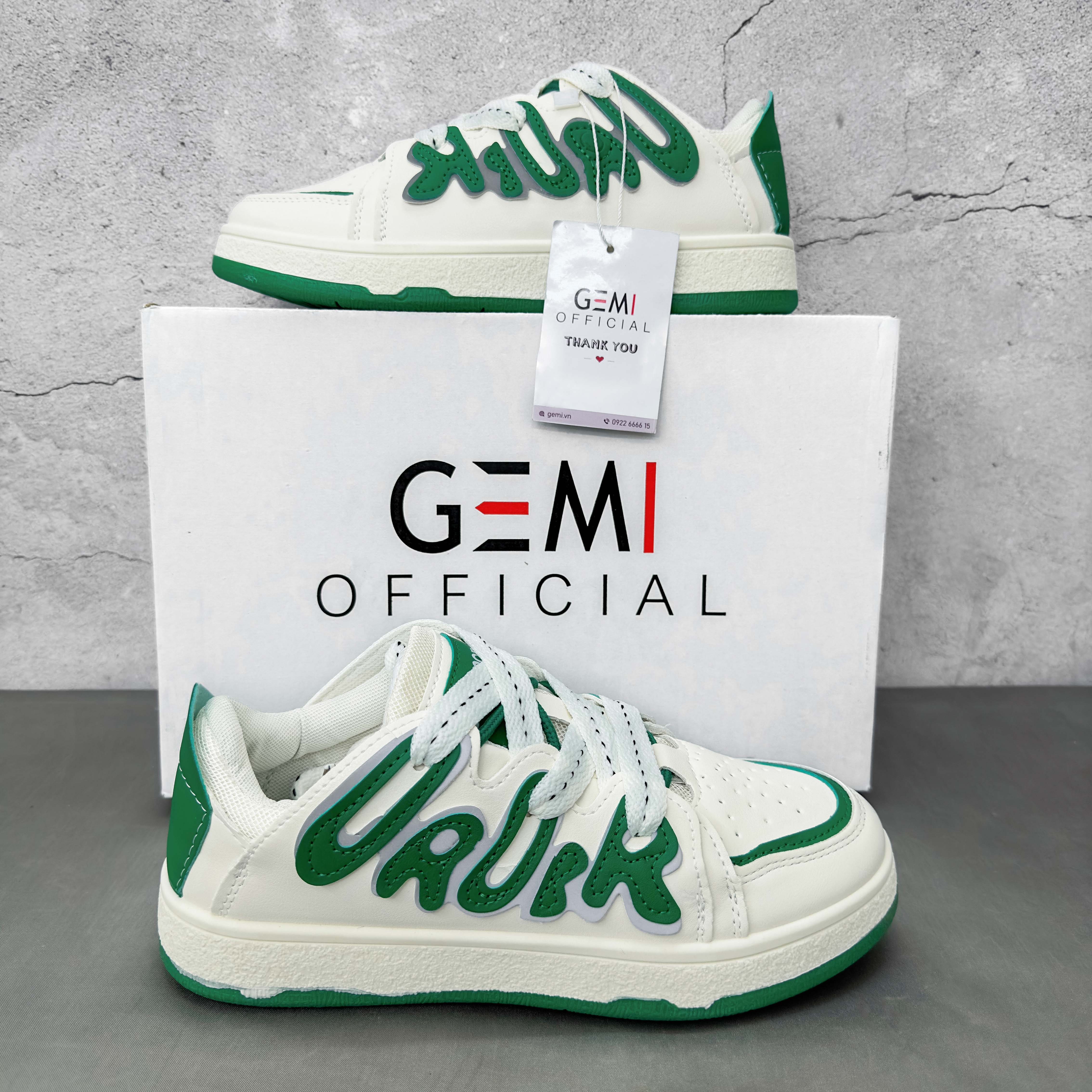 Giày thể thao nữ GEMI - giày ullzzang màu Đen- Nâu- xanh, phối đồ đa dạng- M7212