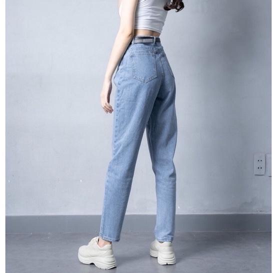 Quần jeans bagyy nữ lưng cao ulzang cao cấp phong cách hàn quốc 2022 - quần jean nữ