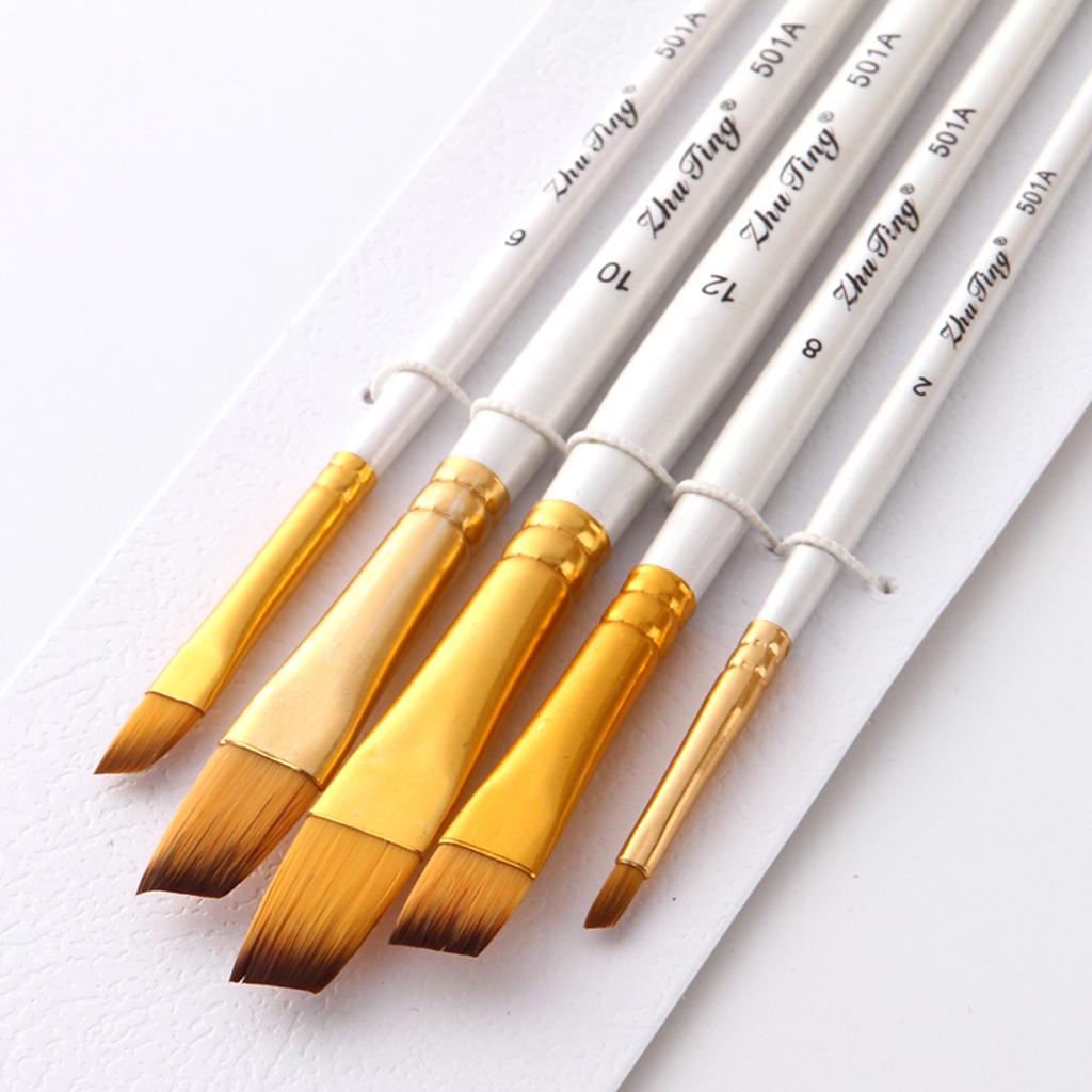 5 Nghệ Thuật Bút Lông Góc Cạnh Nghệ Sĩ Acrylic Tinh Dầu Vẽ Tranh Màu Nước Bàn Chải