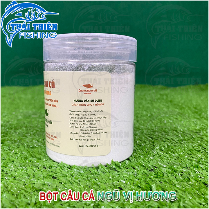 Bột Câu Cá Ngũ Vị Hương Hiệu Quả Với Cá Tra, Chép, Rô Phi Chuyên Dùng Ủ Cơm Thiu, Trộn Cháo Rết, Ủ Bún, Trộn Cám