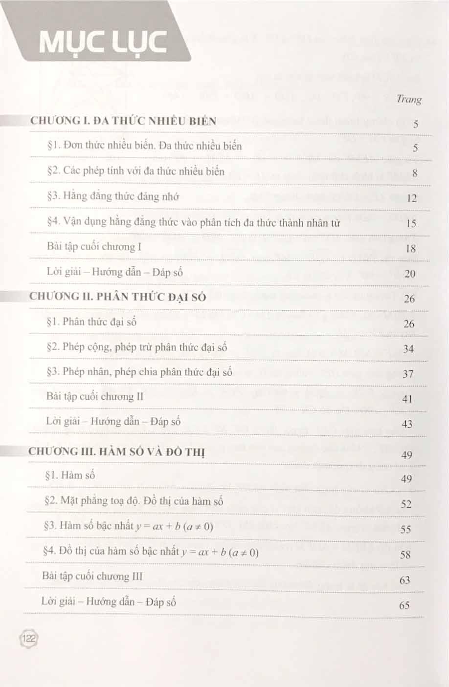 Sách Giáo Khoa Bài Tập Toán 8 - Tập 1 (Cánh Diều) (Chuẩn)