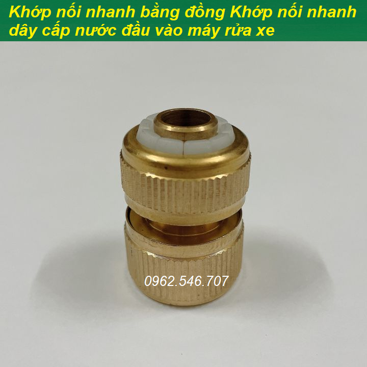 Đầu nối nhanh máy rửa xe bằng đồng thau, Khớp đồng nối nhanh dây cấp nước vào cho máy rửa mini