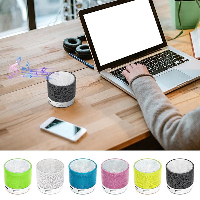 Mini Di Động A9 Loa Bluetooth Đèn LED Nhiều Màu Sắc USB Hình Trụ MP3 Âm Thanh Không Dây Loa Siêu Trầm Sạc Hỗ Trợ Thẻ TF Color: Green