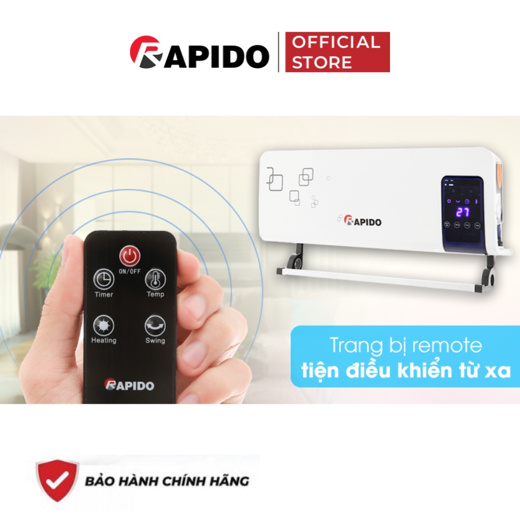 Máy sưởi gốm Rapido RCH2000-D- Hàng chính hãng