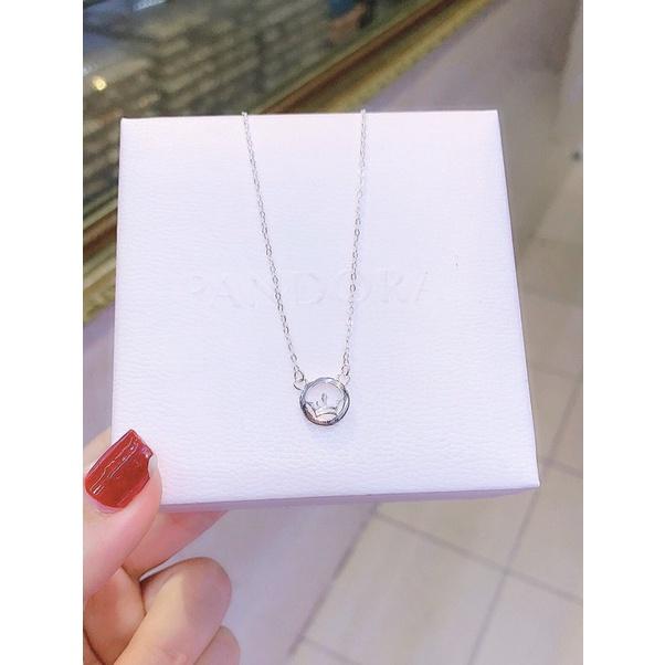Dây chuyền bạc nữ Minh Tâm Jewelry mặt tròn vương miện bạc 925