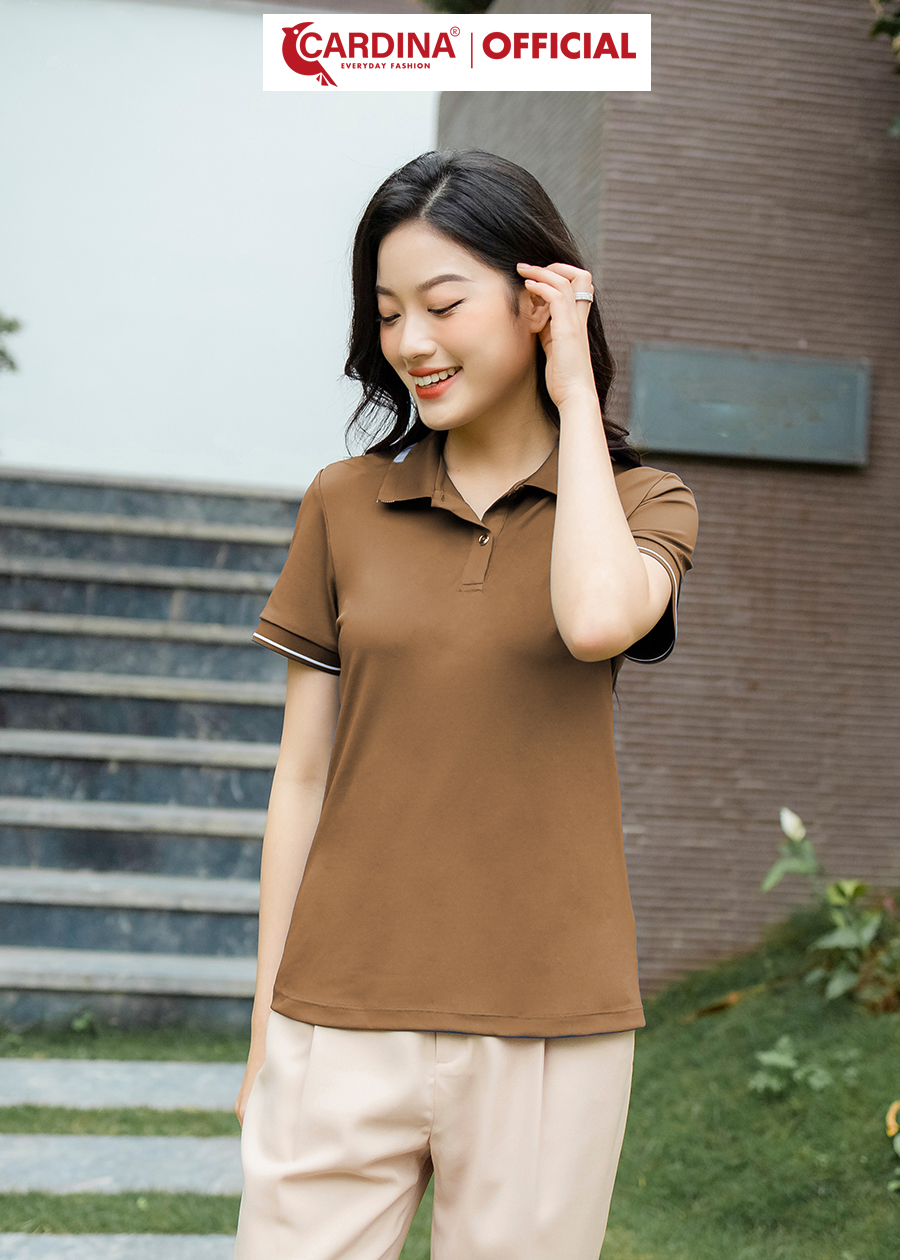 Áo Polo Nữ CARDINA Chất Cotton TC Cao Cấp Áo Thun Cổ Bẻ Cộc Tay Mềm Mại Siêu Mát 3APF02
