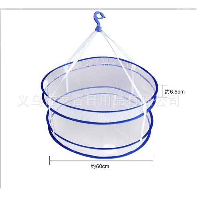 B198 Túi Lưới Phơi Đồ 2 Tầng Gấp Gọn Tiện Dụng