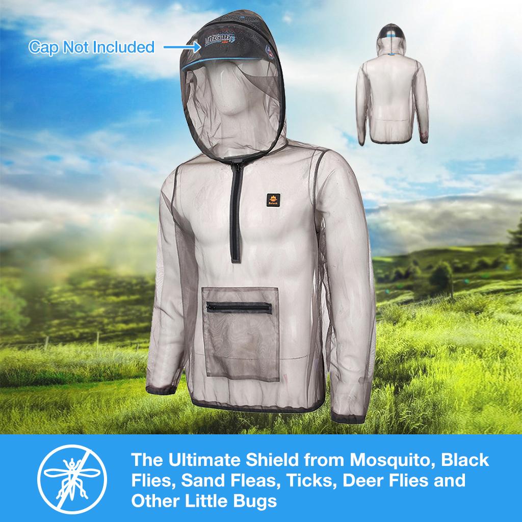 3xAnti-mosquito Mesh Clothing Bee Bug Quick-dry Repellent Suit - Gray XL