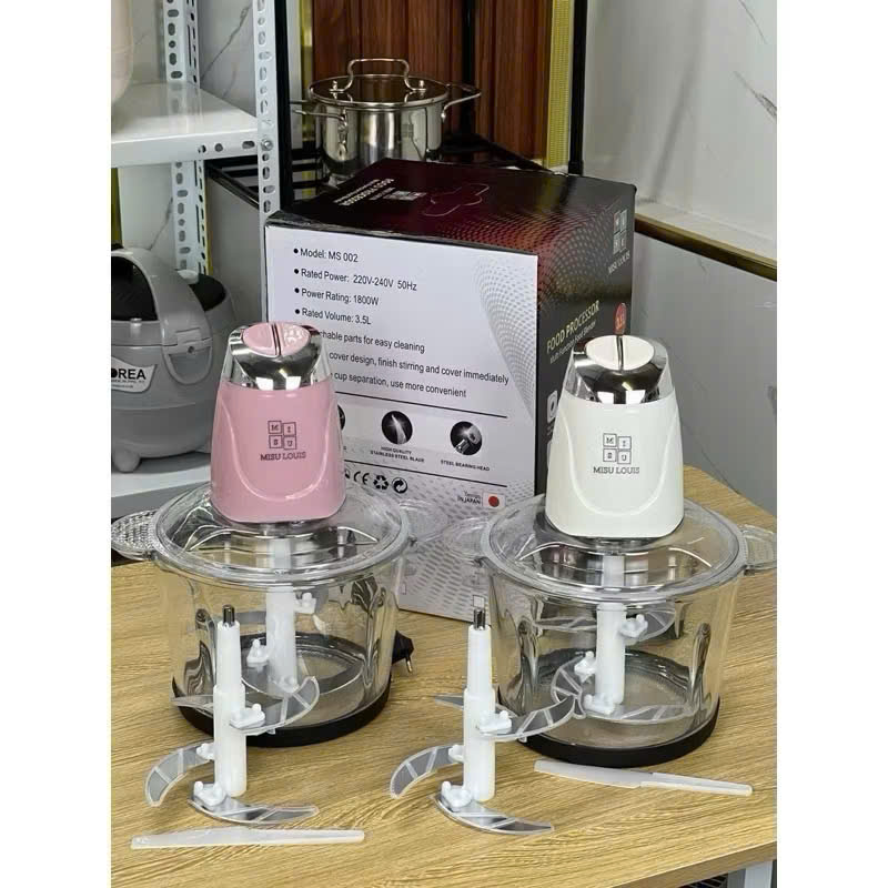 Máy Xay Thịt Đa Năng 500W, 4 Lưỡi Dao, Dung Tích 3.5L – Xay Nhanh, Tiện Lợi - HÀNG CHÍNH HÃNG MINIIN