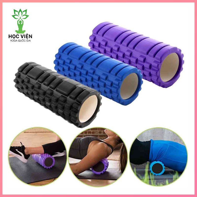 Con Lăn Hỗ Trợ Tập Yoga - YOGA QG, Ống Trụ Có Gai Massage Giúp Phục Hồi và Massage Phần Cơ, Hỗ Trợ Trong Các Bà Tập Thể Hình, Giảm Thiểu Chấn Thương