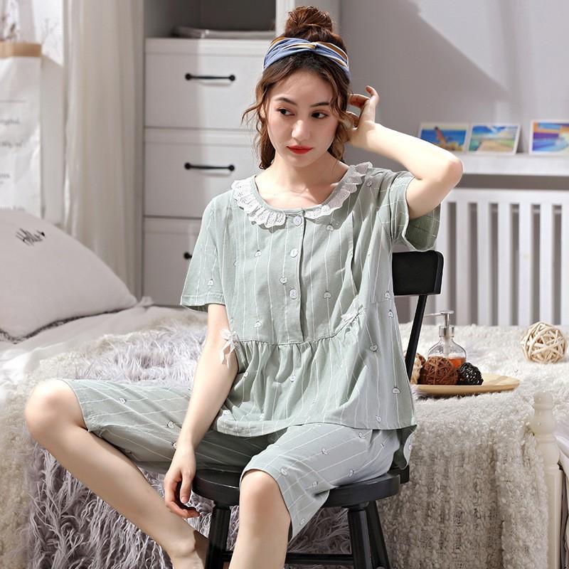 Bộ bầu và sau sinh cho bé bú chất cotton BB01