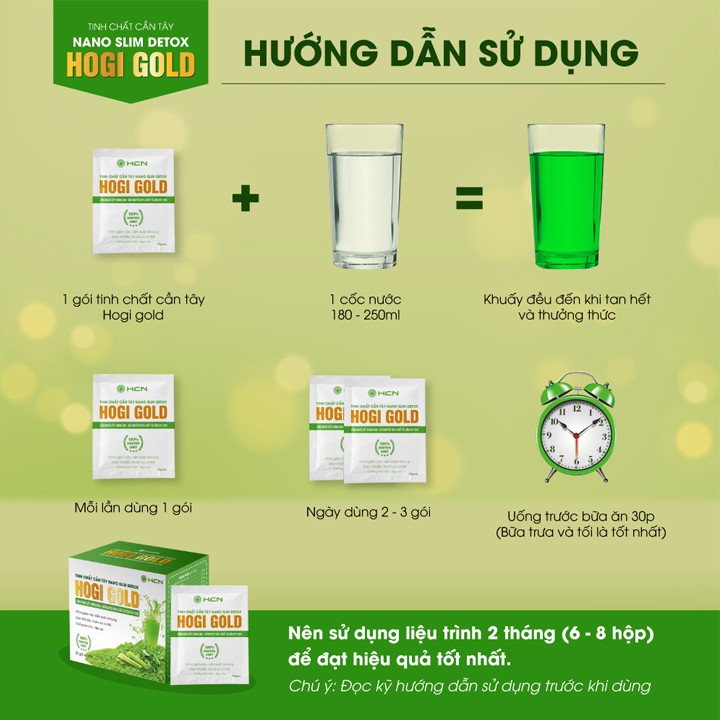 Tinh chất cần tây Nano slim detox cần tây Hogi Gold