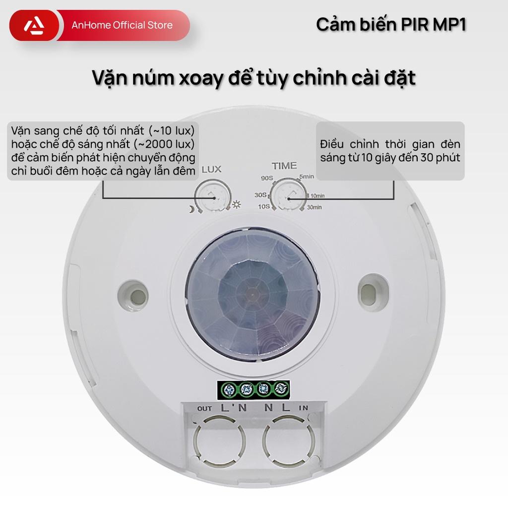 Cảm biến chuyển động/ánh sáng Radar/PIR đấu bóng điện trực tiếp AnHome MD1/MP1 - Hàng nhập khẩu