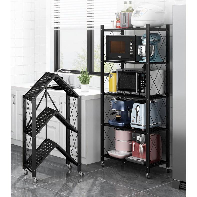 Kệ xếp gấp gọn thông minh Hàn Quốc, Kệ để đồ đa năng, 3/4/5 tầng cho nhà bếp, phòng ăn, phòng tắm