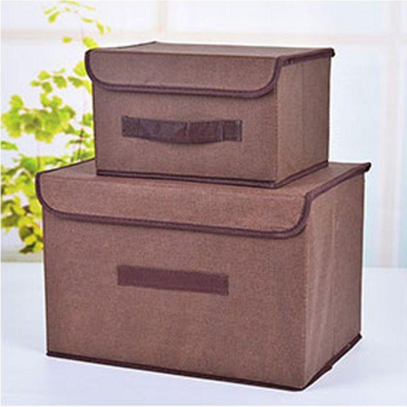 SET 2 TÚI VẢI 1 LỚN 1 NHỎ KHUNG CỨNG ĐỰNG ĐỒ KIỂU DÁN HÀN QUỐC SIÊU CƯNG