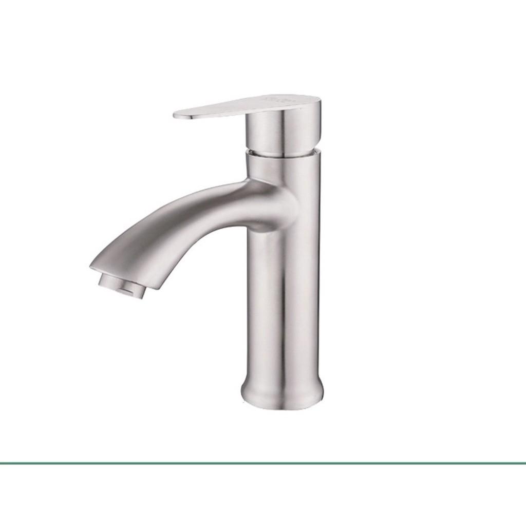 Vòi Rửa Mặt Lavabo Lạnh INOX 304 vòi dài thiết kế tinh tế đẹp mắt