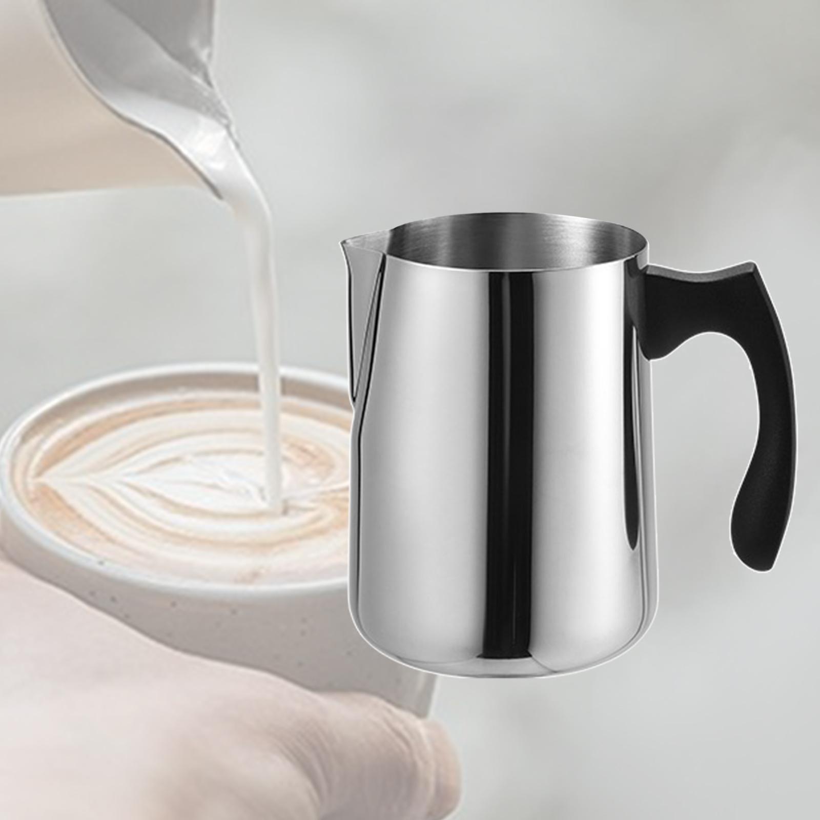 2pcs Kitchen Stainless Steel Milk Frothing Pitcher Jug Coffee Frother Cup