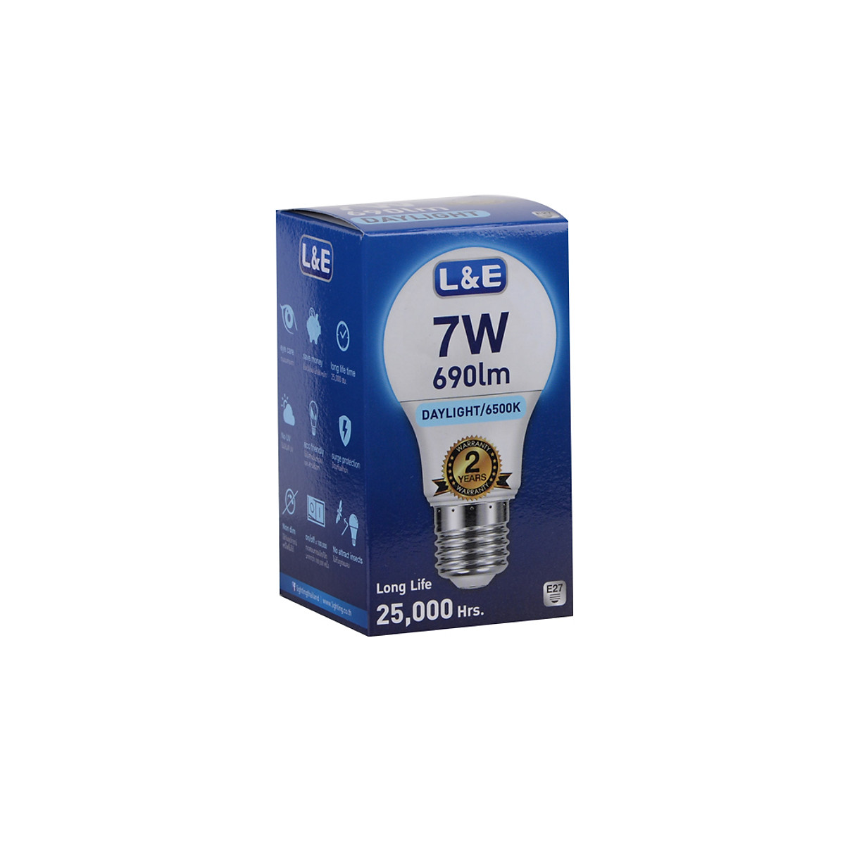BÓNG ĐÈN LED BULB L&E#LED-Bulb-690LM/865/7W/E27 DAYLIGHT